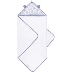 Emma & Noah Kapuzenhandtuch Rauten Blau 80 X 80 Cm