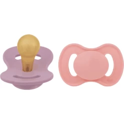 Lullaby Planet Schnuller Rund Aus Latex Gr.2 In Pink Coral & Lavender Breeze, 2er Pack