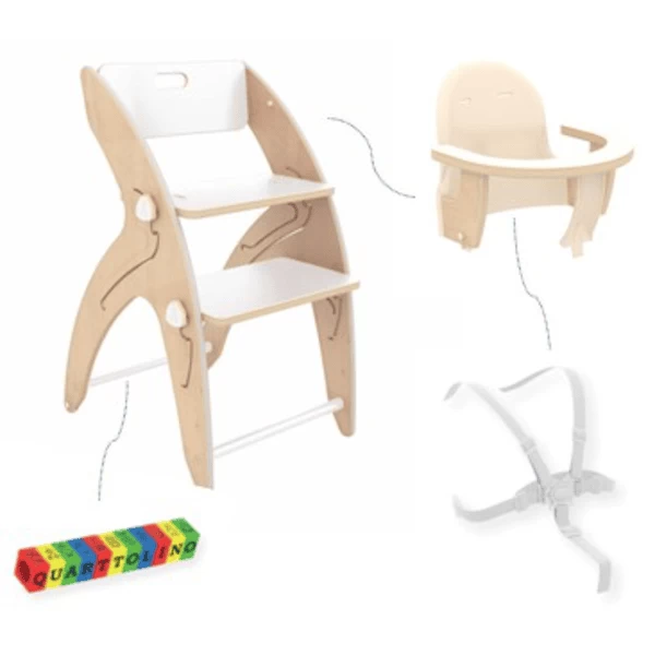 QuarttoLino® Hochstuhl Set Mini Weiß 3 QuarttoLino® Hochstuhl Set Mini Weiß