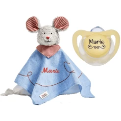 Schnullireich Geschenkset Käthe Kruse Schmusetuch Mit Namen Maus + NUK Namensschnuller (0-6 Mon) Blau -Babymarkt schnullireich geschenkset kaethe kruse schmusetuch mit namen maus nuk namensschnuller 0 6 mon blau a405722 1