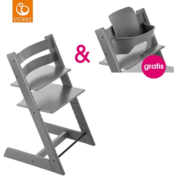 STOKKE® Tripp Trapp® Hochstuhl Buche Storm Grey + Gratis Baby Set Storm Grey 3 STOKKE® Tripp Trapp® Hochstuhl Buche Storm Grey + Gratis Baby Set Storm Grey